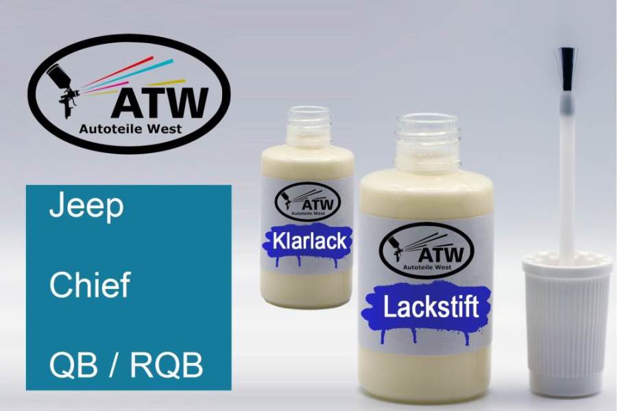 Jeep, Chief, QB / RQB: 20ml Lackstift + 20ml Klarlack - Set, von ATW Autoteile West.